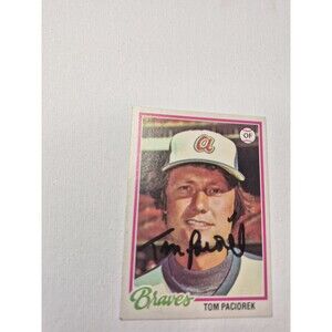 1978 Topps Baseball #322 Tom Paciorek IP Autograph.